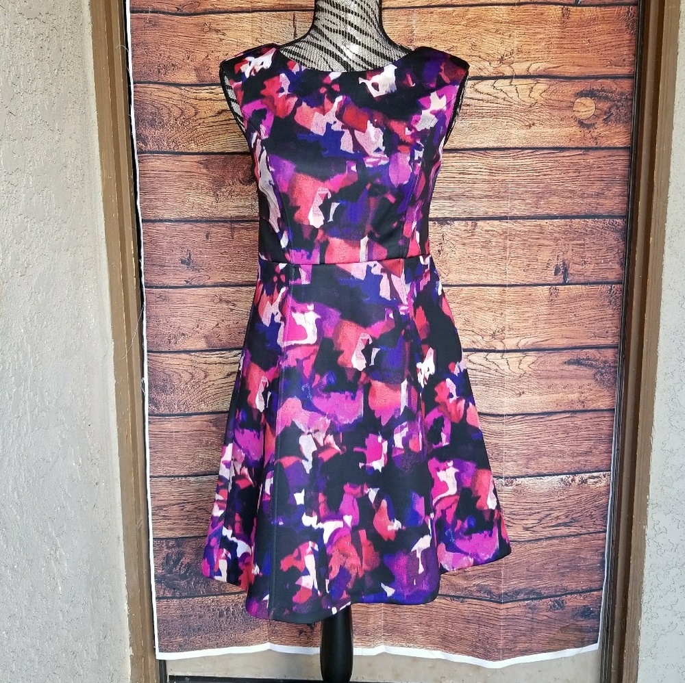 Cynthia Rowley multicolored fit and flare dress 4